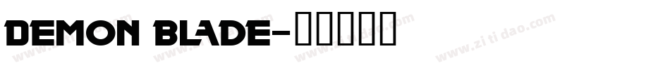 Demon Blade字体转换